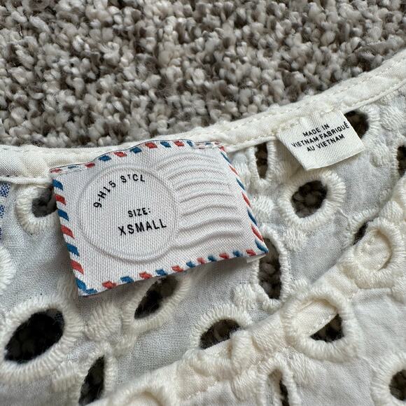 Postmark Anthropologie gray short-sleeve knit cotton top size XS - Picture 6 of 11